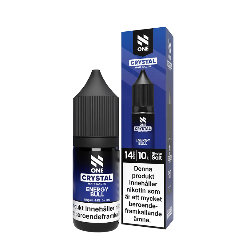 E-juice N One Bar Salts Energy Bull 14 mg 10 ml med flaska och kartong