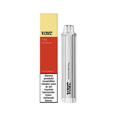 Engångsvape Vont Nova Visby bredvid originalförpackning