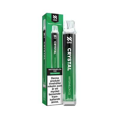 Engångsvape N One Crystal Watermelon Ice bredvid originalförpackning