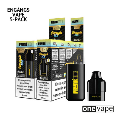 Frunk 5000 Engångs Vape - Pineapple Ice (5-Pack)