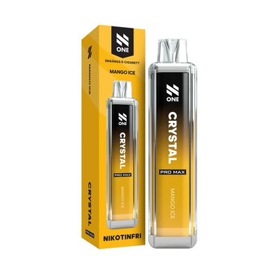 N One Crystal ZERO Engångs Vape Mango Ice bredvid originalförpackning