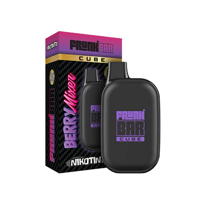 Frunk Bar Cube ZERO Mesh Engångs Vape Berry Mixer bredvid originalförpackning