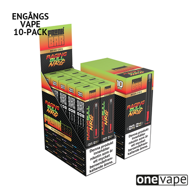 Frunk Bar Mesh Engångs Vape - Raging Bull NRG (10-Pack)