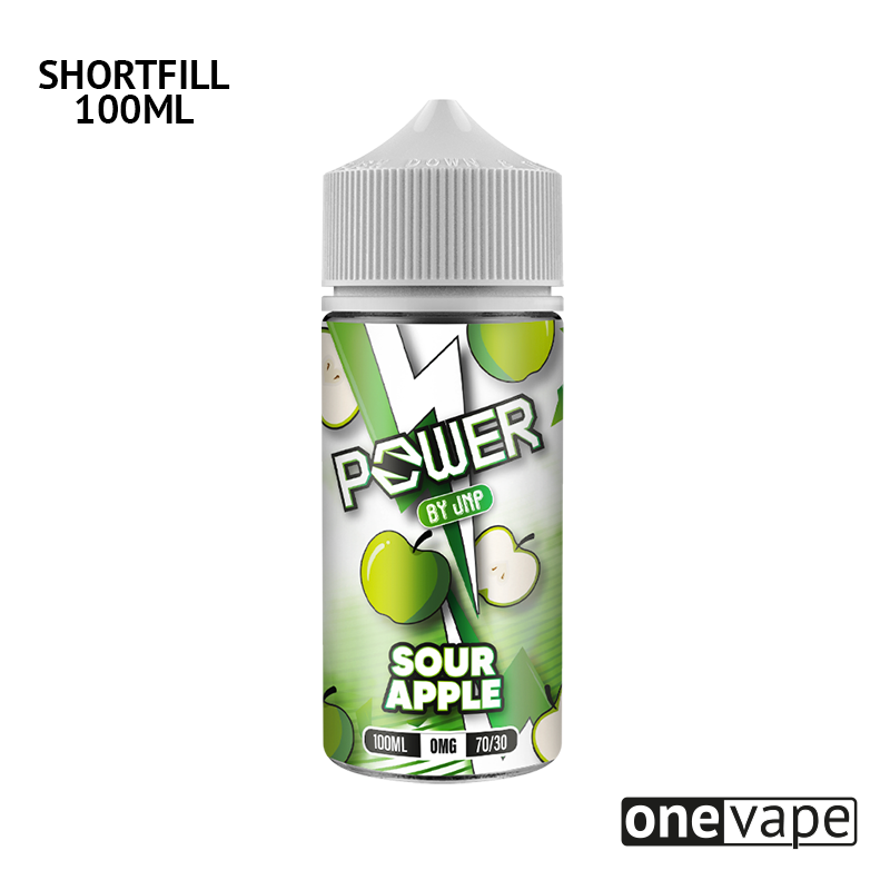 Power by JNP - Sour Apple (100ml Shortfill)