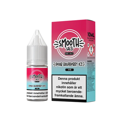 Smooth Salts Pear Raspberry Ice Flaska bredvid originalförpackning