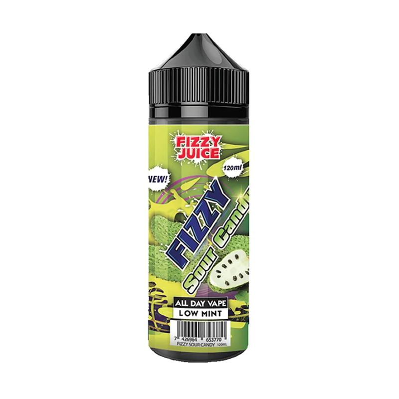 fizzy Sour Candy originalflaska mot vit bakgrund