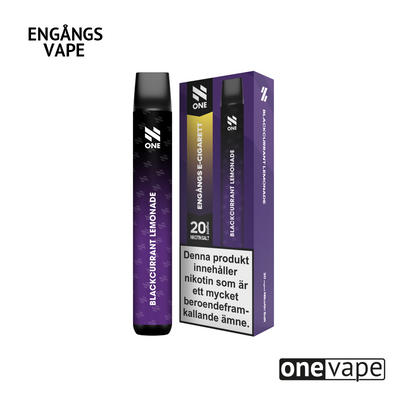N One Engångs Vape - Blackcurrant Lemonade
