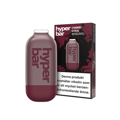 Hyper Bar Mesh Engångs Vape Cherry Cola bredvid originalförpackning