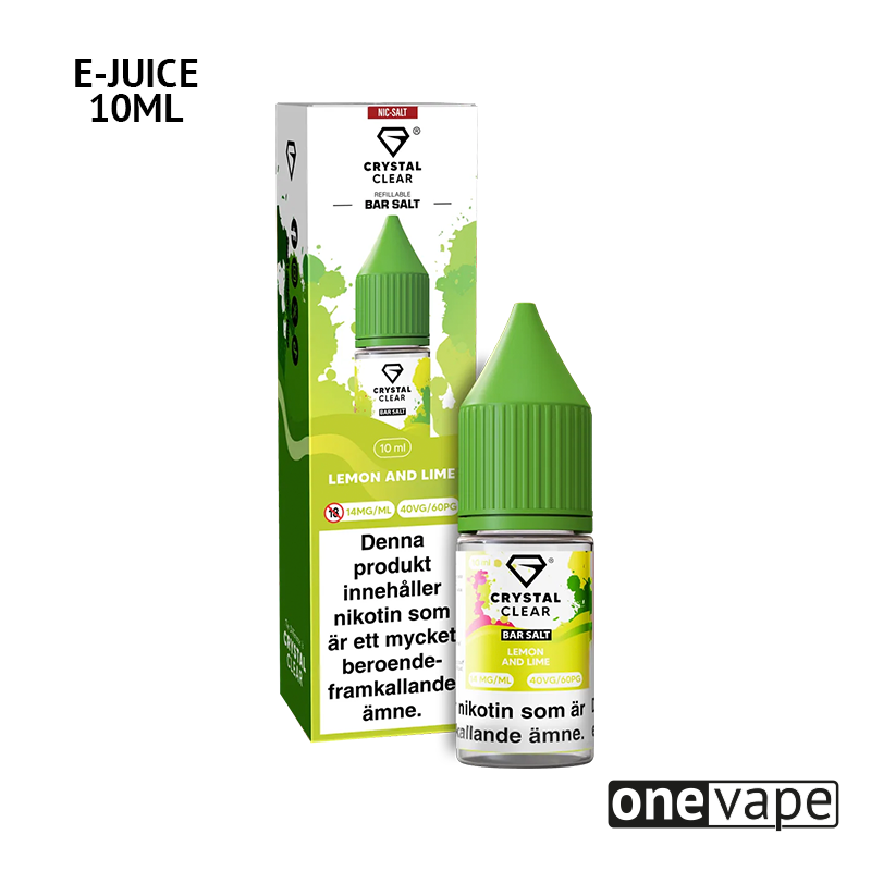 Crystal Clear - Lemon and Lime (10ml, Nic Salt)