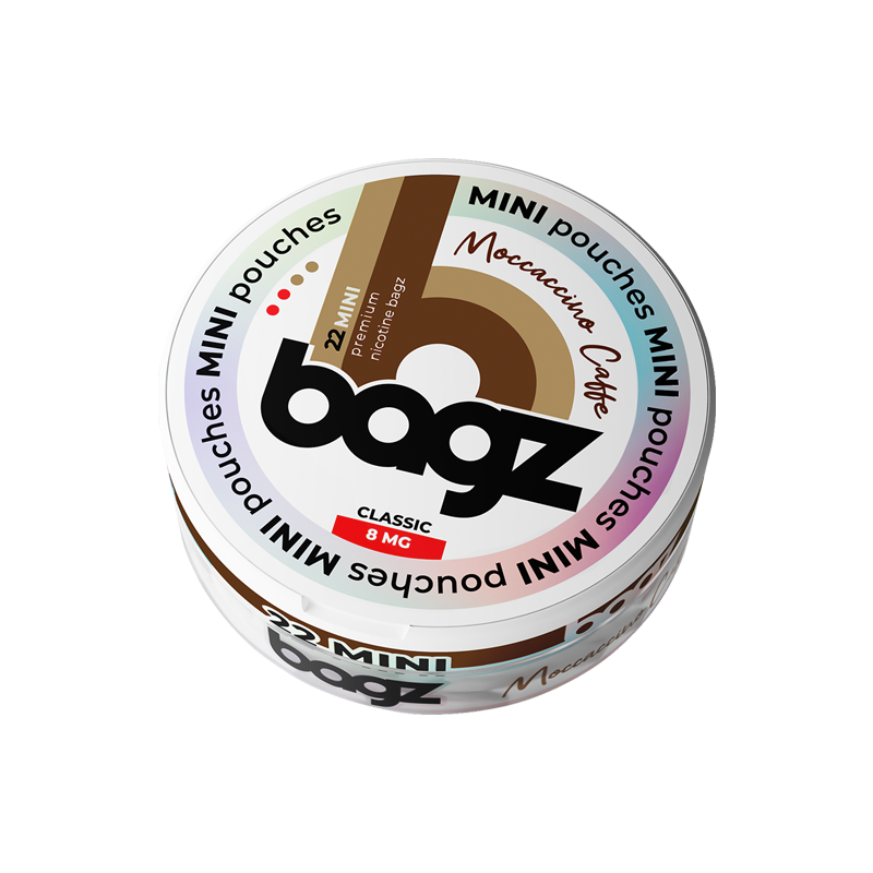 Bagz Moccaccino Coffe Mini Classic Originaldosa mot vit bakgrund
