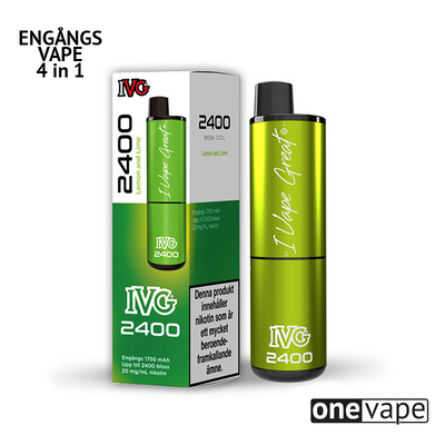 IVG 2400 4in1 Mesh Engångs Vape - Lemon Lime