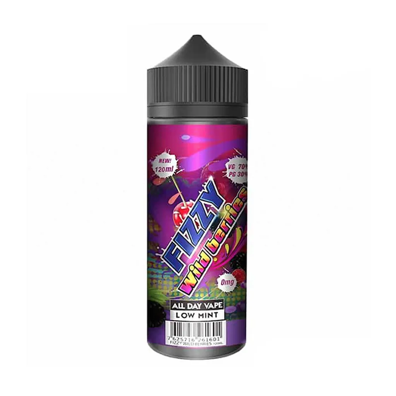 fizzy Wild Berries originalflaska mot vit bakgrund