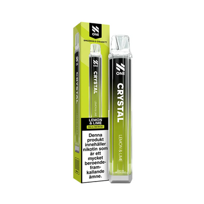Engångsvape N One Crystal Lemon & Lime bredvid originalförpackning