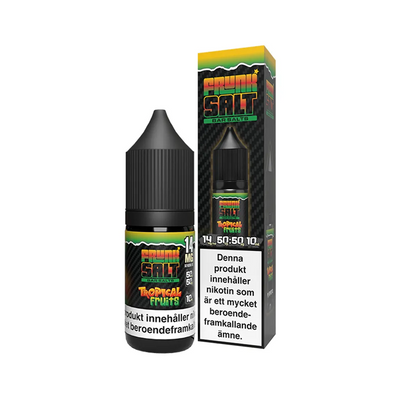E-juice Frunk Bar Salt Tropical Fruits 14 mg 10 ml med flaska och kartong