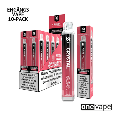 N One Crystal Mesh Engångs Vape - Watermelon Pomegranate (10-Pack)
