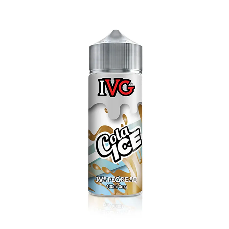 IVG Cola Ice originalflaska mot vit bakgrund