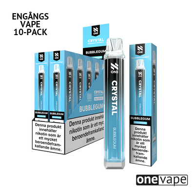 N One Crystal Mesh Engångs Vape - Bubblegum (10-Pack)