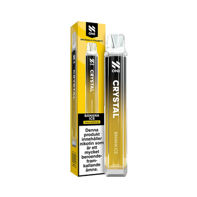 Engångsvape N One Crystal Banana Ice bredvid originalförpackning