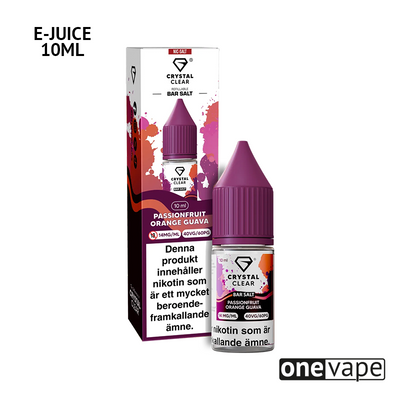 Crystal Clear - Passionfruit Orange Guava (10ml, Nic Salt)