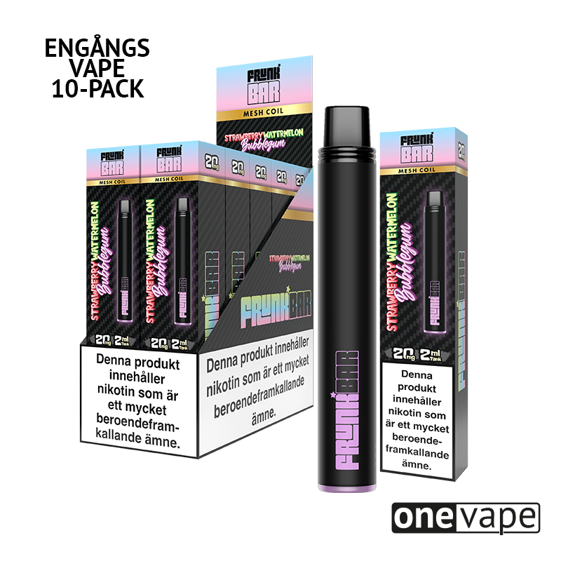 Frunk Bar Mesh Engångs Vape - Strawberry Watermelon Bubblegum (10-Pack)