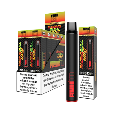Frunk Bar Mesh Raging Bull NRG engångsvape 10-pack, förfyllda vapes med nikotin och 2 ml e-vätska.