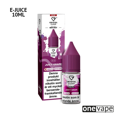 Crystal Clear - Juicy Grape (10ml, Nic Salt)