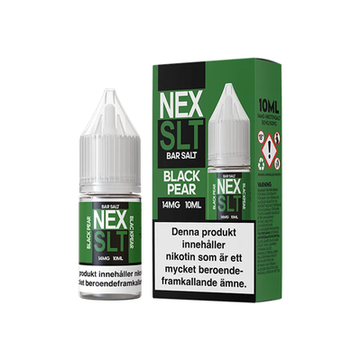 NEX SLT Black Pear originalflaska till vänster om originalförpackning mot vit bakgrund