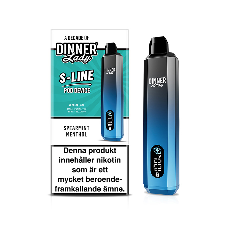 Dinner Lady S-Line N Mesh Pod Kit - Spearmint Menthol