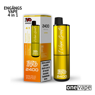 IVG 2400 4in1 Mesh Engångs Vape - Yellow Edition