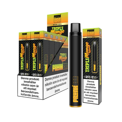 Frunk Bar Mesh Triple Mango engångsvape 10-pack, förfyllda vapes med nikotin och 2 ml e-vätska.
