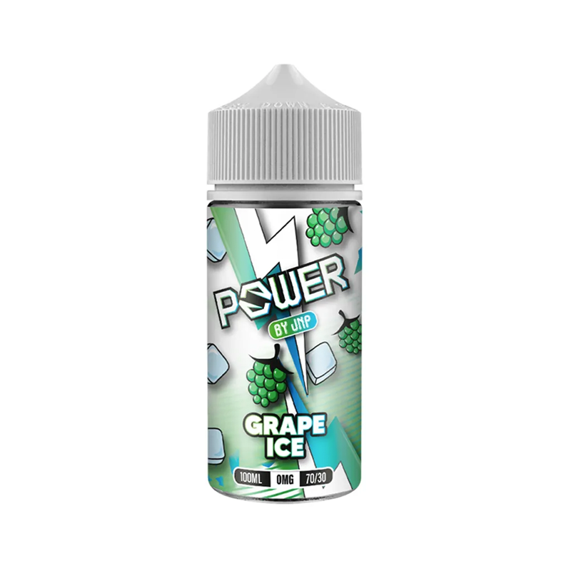 Power by jnp Grape Ice originalflaska mot vit bakgrund