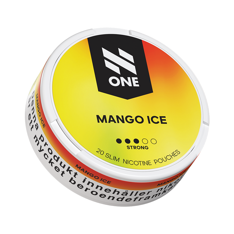 Vitt snus N One Slim Mango Ice 9 mg med dosa