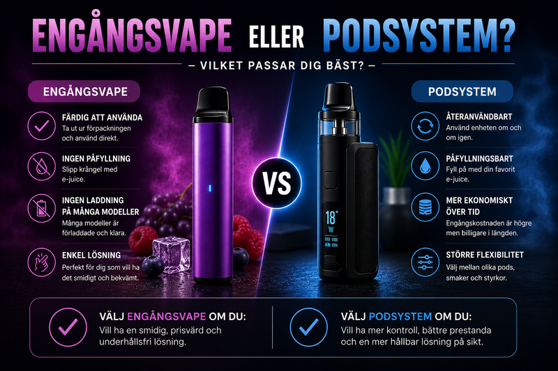 Engångsvape eller podsystem?