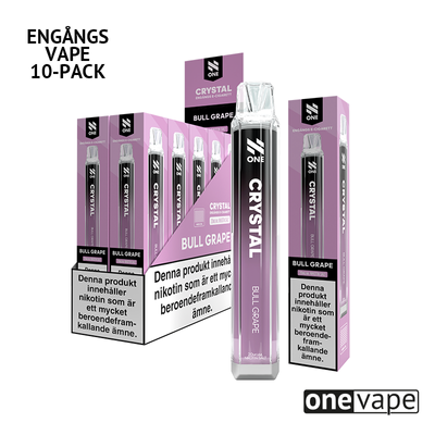 N One Crystal Mesh Engångs Vape - Bull Grape (10-Pack)