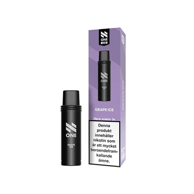 N One Mesh Pod V2 Grape Ice bredvid originalförpackning