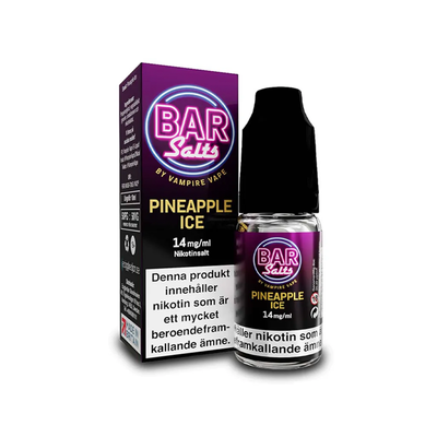 Bar Salts Pineapple Ice Flaska bredvid originalförpackning