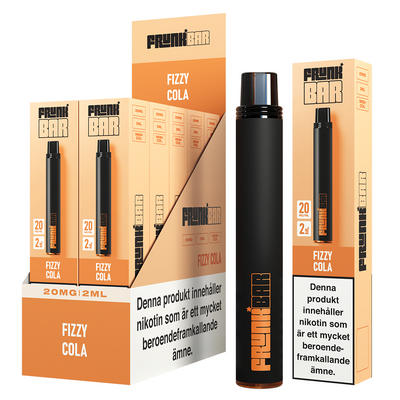 Frunk Bar Mesh Fizzy Cola engångsvape 10-pack, förfyllda vapes med nikotin och 2 ml e-vätska.
