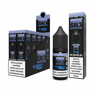 Frunk Salt Blueberry Fusion 10-pack e-juice 14 mg, flaska och förpackning