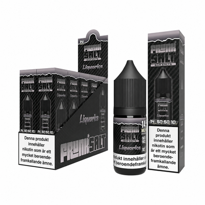 Frunk Salt Liquorice 10-pack e-juice 14 mg, flaska och förpackning