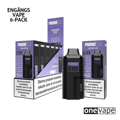 Frunk 5000 Engångs Vape - Grape Ice (6-Pack)