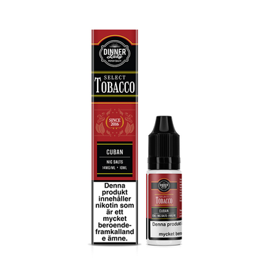 Dinner Lady Bar Salts - Cuban Tobacco (10ml, Nic Salt)