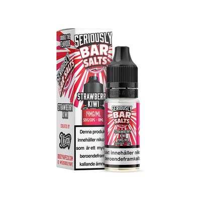 Seriously Bar Salts Strawberry Kiwi Flaska bredvid originalförpackning