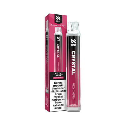 Engångsvape N One Crystal Fizzy Cherry bredvid originalförpackning