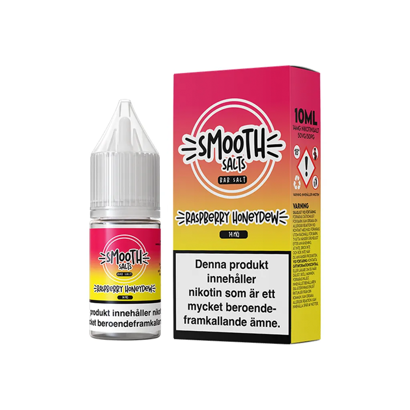 Smooth Salts Raspberry Honeydew Flaska bredvid originalförpackning