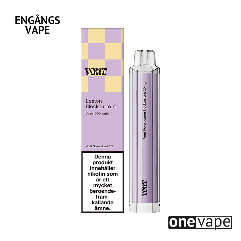 Vont Nova Engångs Vape - Lemon Blackcurrant