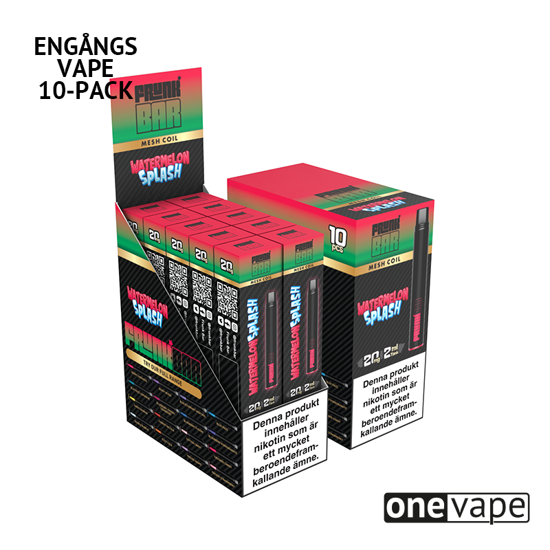 Frunk Bar Mesh Engångs Vape - Watermelon Splash (10-Pack)