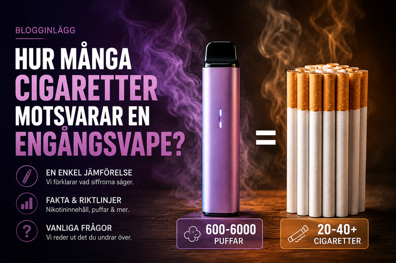 Hur många cigaretter motsvarar en engångsvape?
