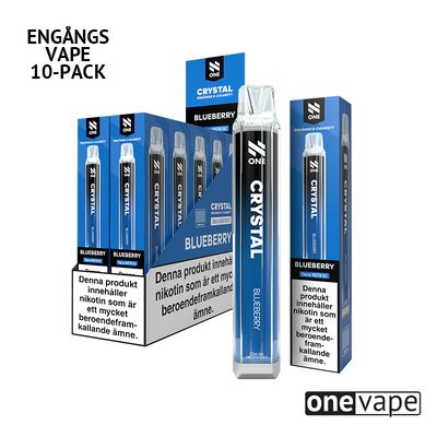 N One Crystal Mesh Engångs Vape - Blueberry (10-Pack)