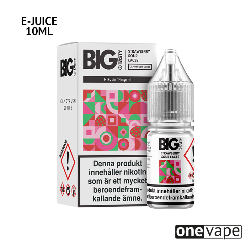 Big Tasty Salt - Strawberry Sour Laces (10ml, Nic Salt)