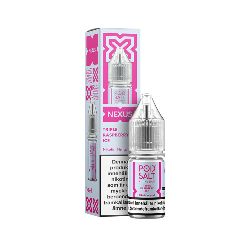 Pod Salt - Nexus - Triple Raspberry Ice (10ml, Nic Salt)